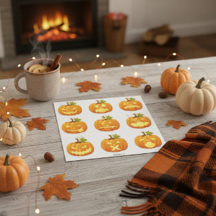 Carved Pumpkin Sticker Sheet
