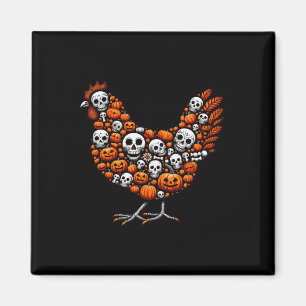 Carved Pumpkins Halloween Chicken Cute Shape Farme Magnet