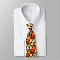 Carved rectangular pieces reddish and beige align