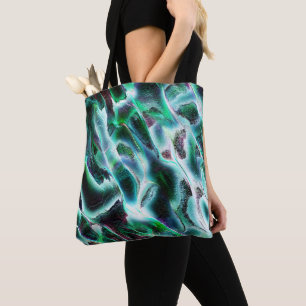 Carved roughness of virtual rivers and rainforest? tote bag