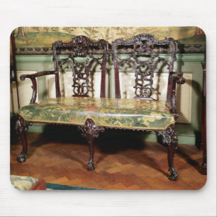 Carved sofa, with tapestry seat, similar to mouse pad