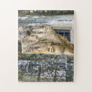 Carved Stone Sculpture Ragusa Sicily Jigsaw Puzzle