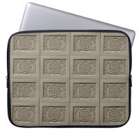 Carved Stone Texture Celtic Knots Laptop Sleeve