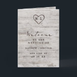 Carved Sweethearts Rustic Birch Wedding Ceremony Program<br><div class="desc">Carved Sweethearts Rustic Birch Wood with Aged Grey & Off White Birch Tree Bark Design, and a distressed patina weathered look. This reclaimed lumber design features the couple's initials carved into the heart shape within the tree. Also, distressed typography country chic fonts, along with an elegant vintage handwriting script font....</div>