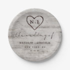 Carved Sweethearts Rustic Birch Wedding Monogram