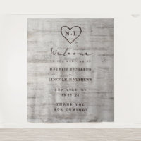 Carved Sweethearts Rustic Birch Wedding Welcome