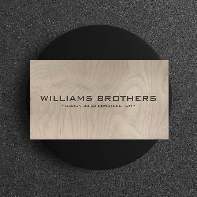 Carved Text Construction Builders Contractors Business Card (Creator Uploaded)