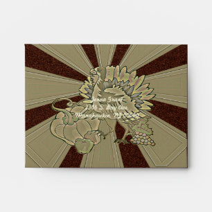 Carved Thanksgiving Turkey - Envelope