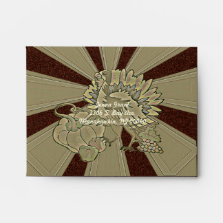 Carved Thanksgiving Turkey - Envelope