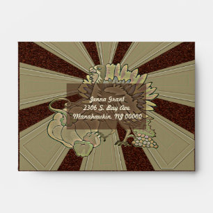 Carved Thanksgiving Turkey - Envelope
