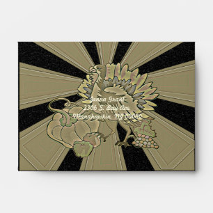 Carved Thanksgiving Turkey - Envelope