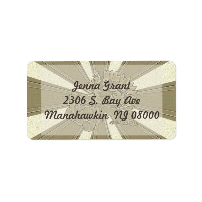 Carved Thanksgiving Turkey - Label (Front)