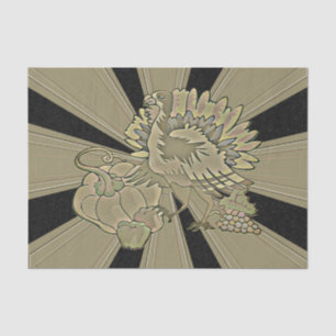 Carved Thanksgiving Turkey - Tissue Paper