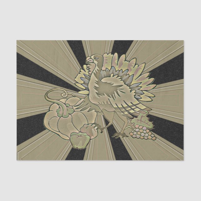 Carved Thanksgiving Turkey - Tissue Paper (Front)