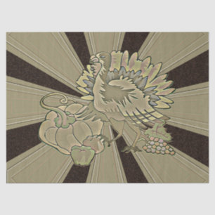 Carved Thanksgiving Turkey - Tissue Paper