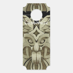 Carved Tiki Sculpture Thunder Door Hanger