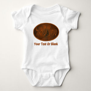 Carved Wood Shema Yisrael Baby Bodysuit