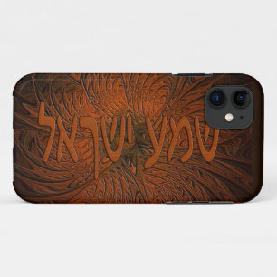 Carved Wood Shema Yisrael iPhone 11 Case