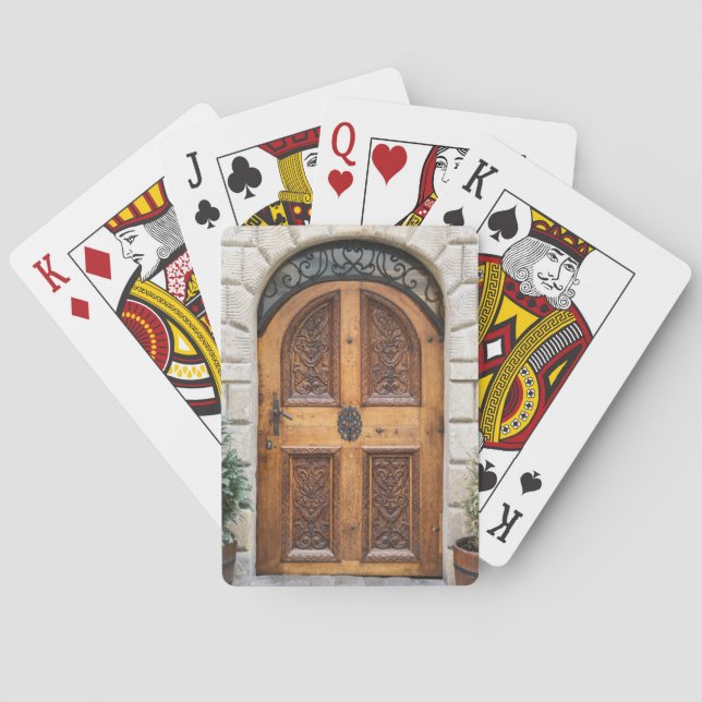 Carved Wooden Door Playing Cards (Back)