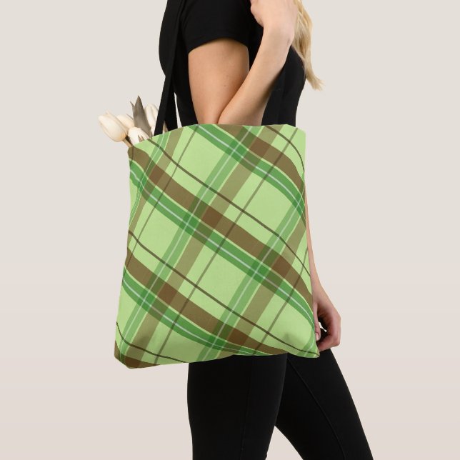 Carver Plaid Tote Bag (Close Up)