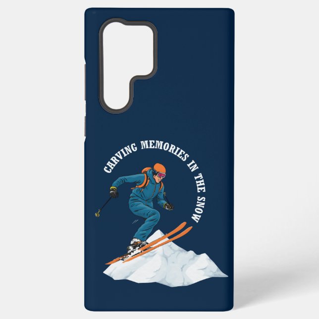 Carving Memories In The Snow Samsung Galaxy S22 Ultra Case (Back)