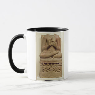 Carving of Buddha in the attitude of preaching a s Mug