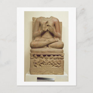 Carving of Buddha in the attitude of preaching a s Postcard