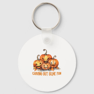 Carving Out Some Fun Halloween Decor Long Sleeve _ Key Ring