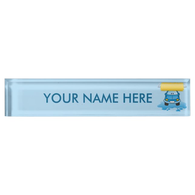 Carwash cartoon nameplate (Front)