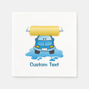 Carwash cartoon napkins