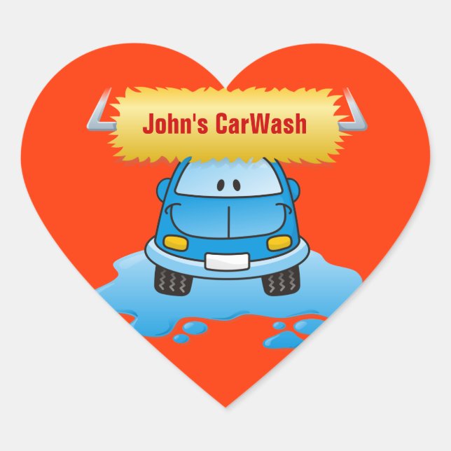 Carwash Heart Sticker (Front)