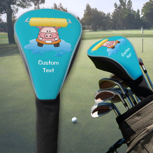 Carwash Pig Cartoon Golf Head Cover