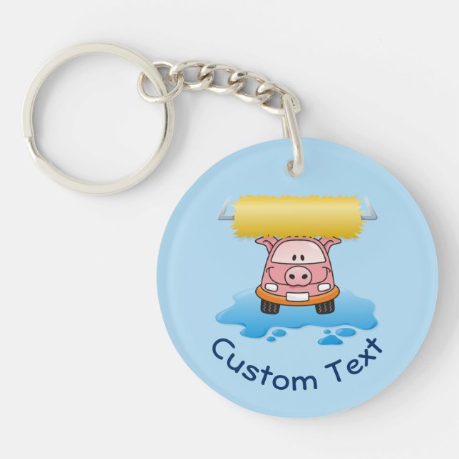Carwash Pig Keychain (Front)