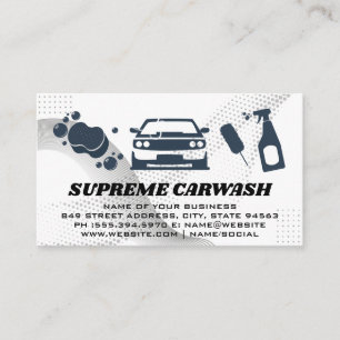 Carwash Supplies   Soap Bubbles   Auto Business Card
