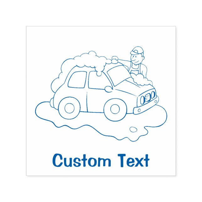 Carwashing Man Self-inking Stamp (Design)