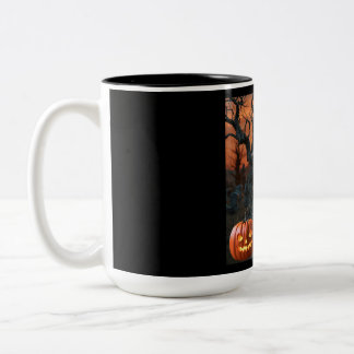 “Cary M Off” Halloween gravestone humour  Two-Tone Coffee Mug