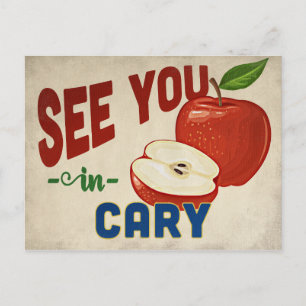 Cary North Carolina Apple - Vintage Travel Postcard