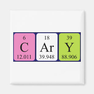Cary periodic table name magnet