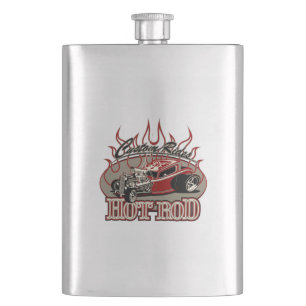 Caryoon hot rod hip flask