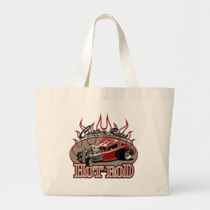 Caryoon hot rod large tote bag
