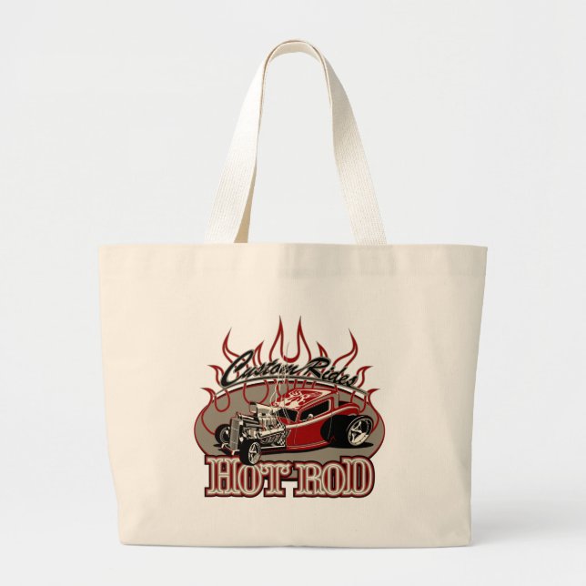 Caryoon hot rod large tote bag (Front)
