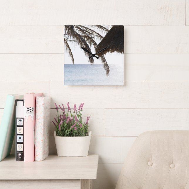 Cas Abao - Tropical Beach Escape #2 #ocean #wall  Square Wall Clock (Reading Room)