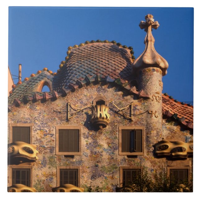 Casa Batilo, Gaudi Architecture, Barcelona, Ceramic Tile (Front)