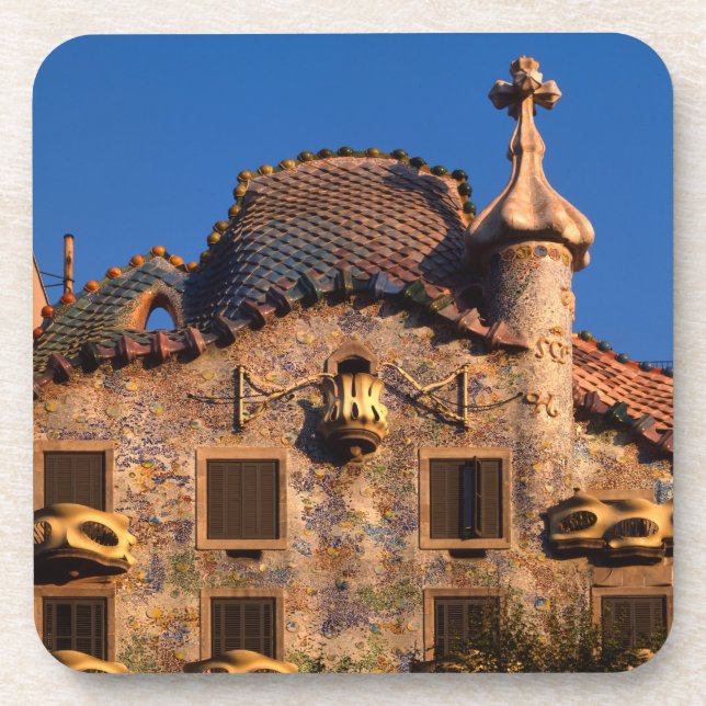 Casa Batilo, Gaudi Architecture, Barcelona, Coaster (Front)