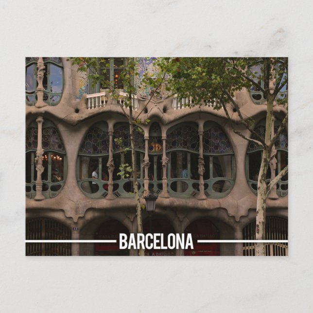 Casa Batllo - Antoni Gaudi, Barcelona Postcard (Front)