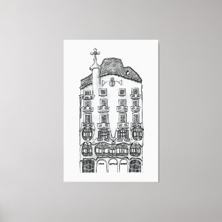 Casa Batllo Gaudi (Barcelona) Canvas Print