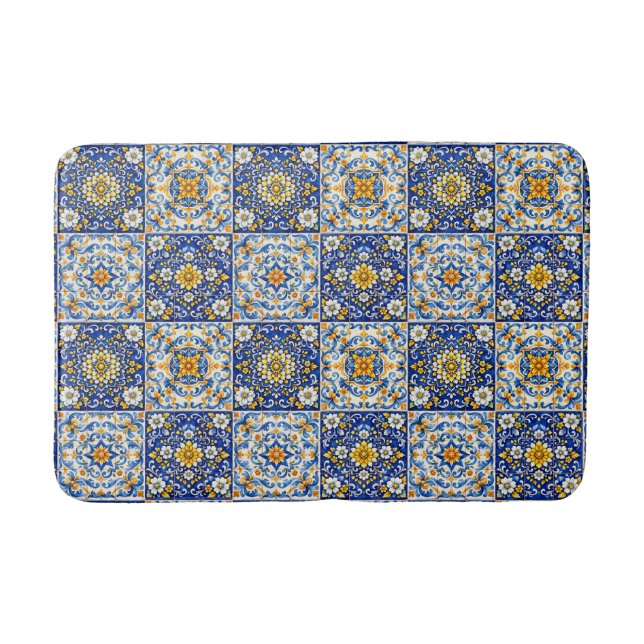 Casa Colorida Azulejo  Bath Mat (Front)