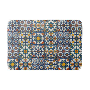 Casa Colorida Azulejo  Bath Mat