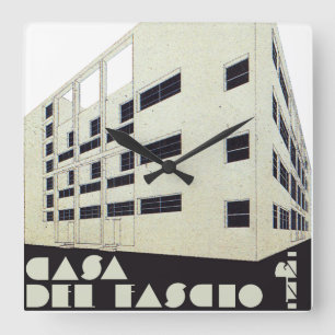 CASA DEL FASCIO SQUARE WALL CLOCK