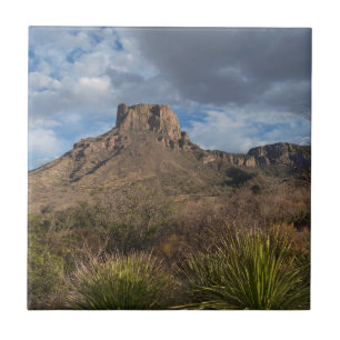 Casa Grande Peak, Chisos Basin, Big Bend Ceramic Tile